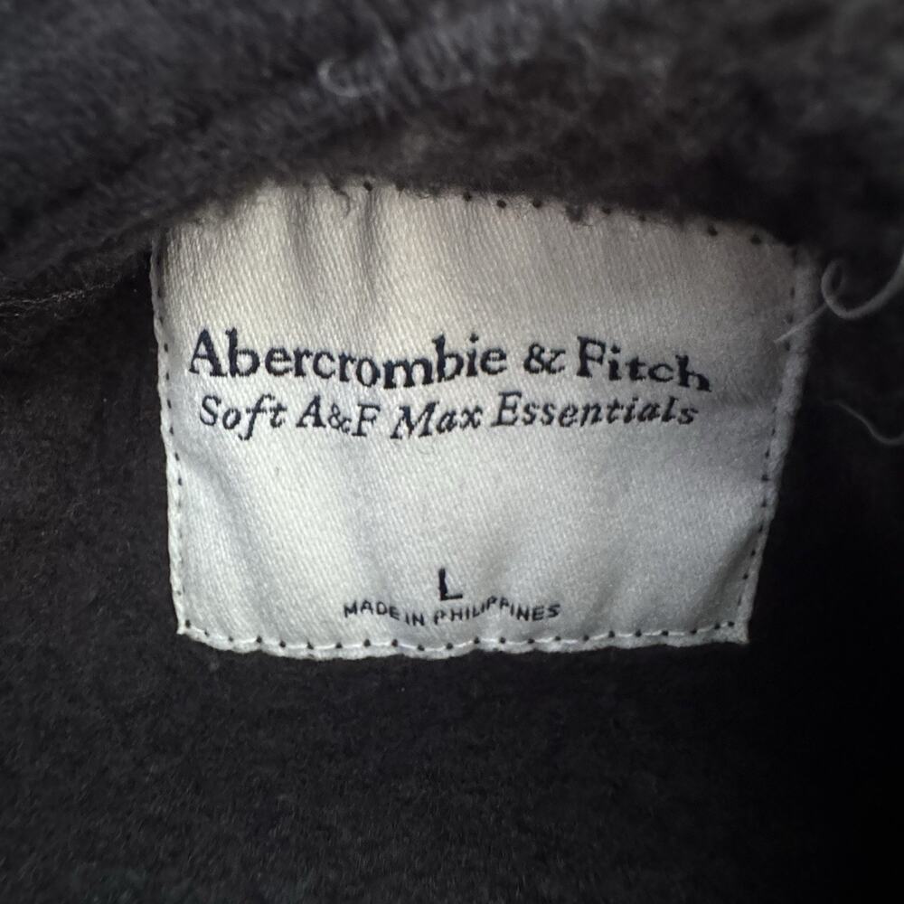 New Abercrombie & Fitch Soft A&F Max Essentials Black Hoodie Sweatshirt L - Picture 4 of 5